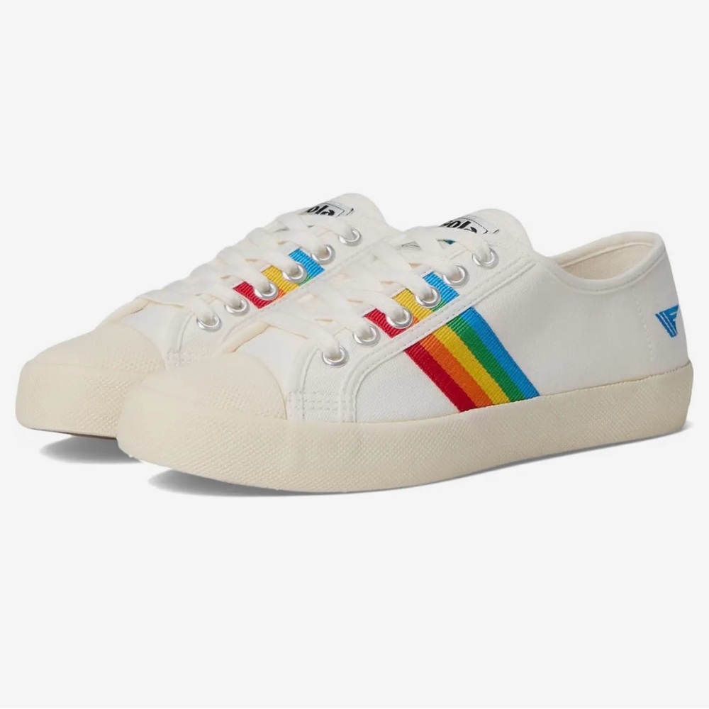 Gola White/Rainbow Women’s Sneakers, Size 38/7